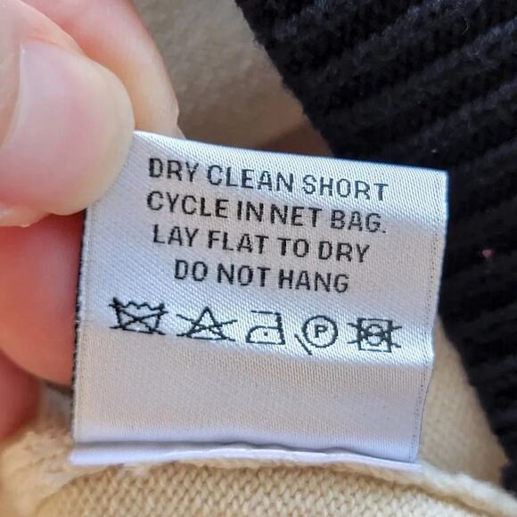 Per Se by Carlisle Sleeveless Blouse Beige Black Crochet Trim Women Size M - Picture 11 of 12